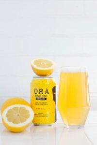 A lemon flavoured beer