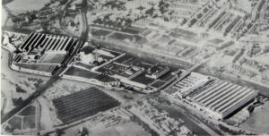 Air view of the Harris Lebus factory