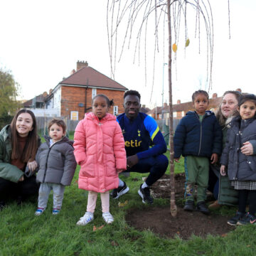 Club and sky make donation of trees to tottenham